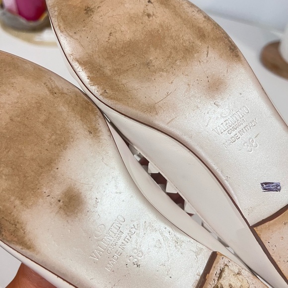 Rockstud Noir T-Strap Caged Ballerina Flats EU 38 - Picture 5 of 5